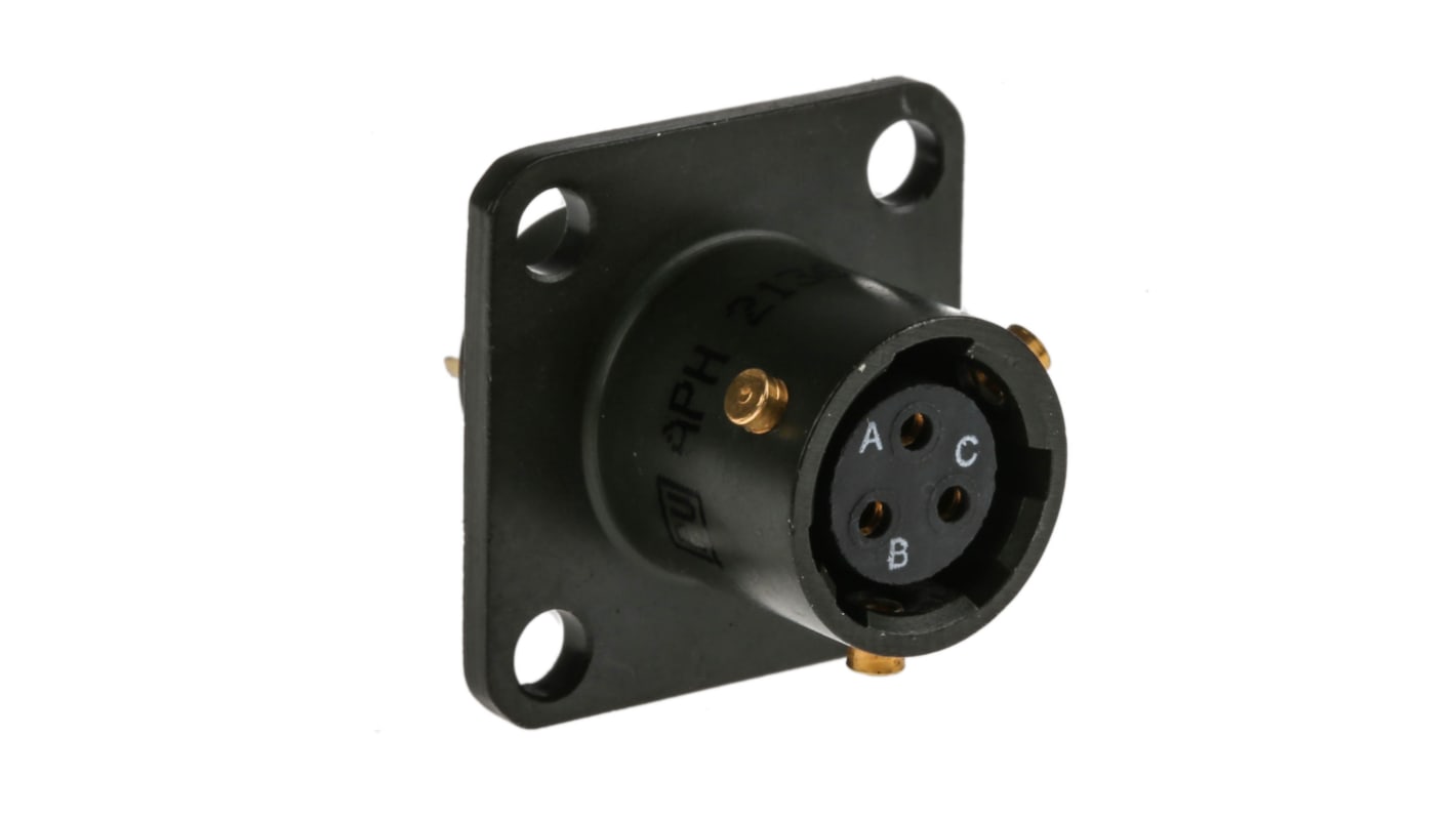 62GB12E0833SN Amphenol Limited, 62GB 3 Way Box Mount MIL Spec