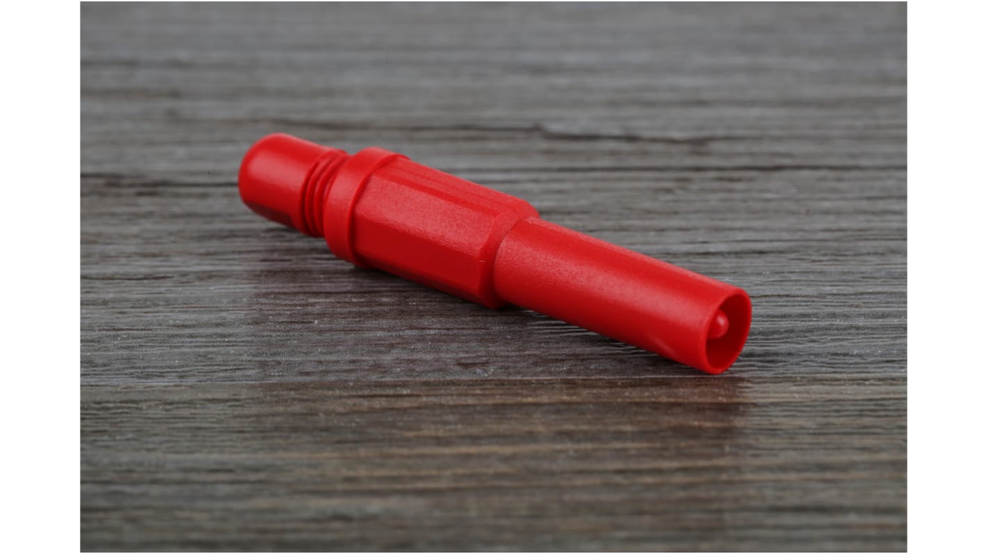 RS PRO Red Male Banana Plug, 4 mm Connector, Solder Termination, 10A