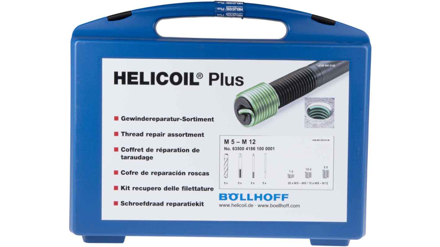 Kit de réparation de filetage 230 pièces M5 → M12