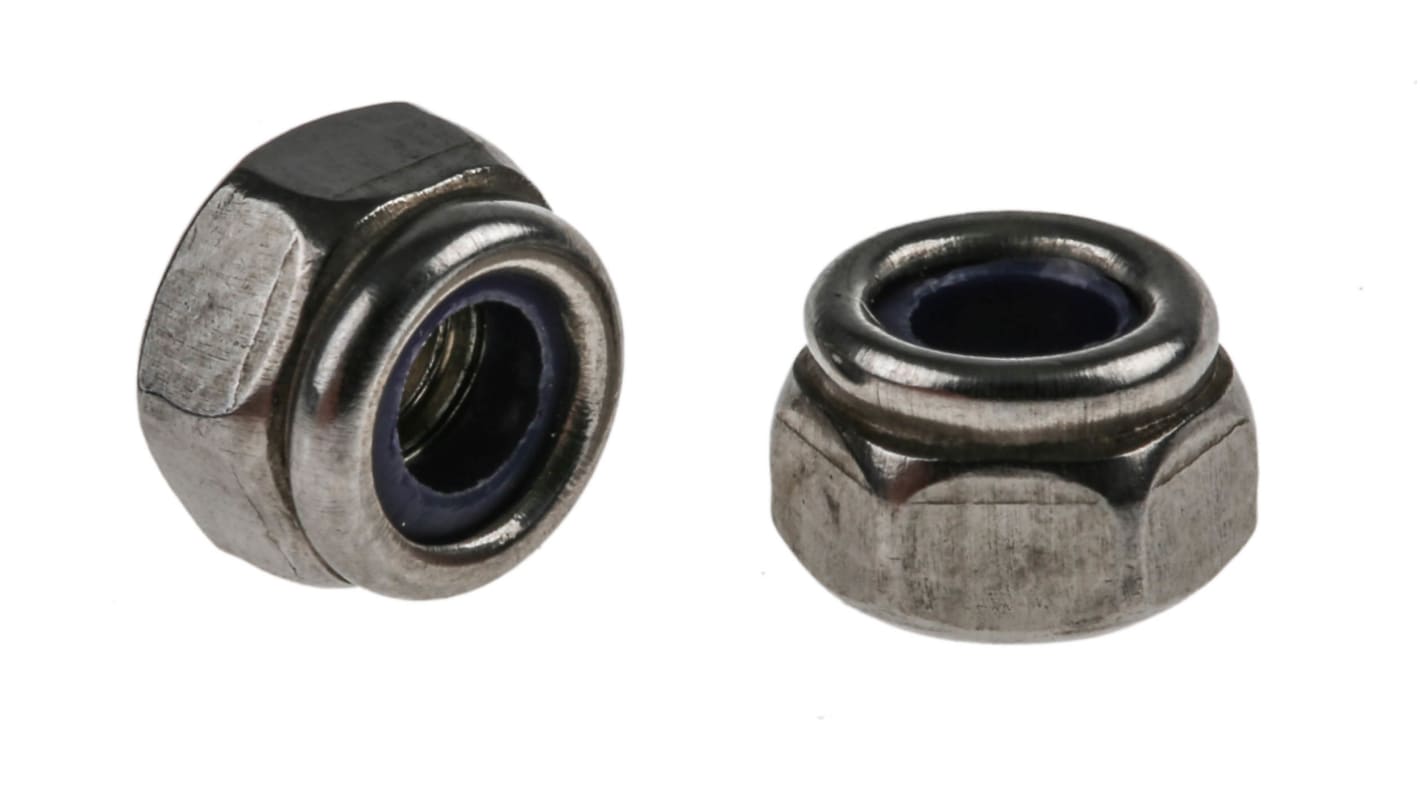 RS PRO Stainless Steel Lock Nut, DIN 985, M4