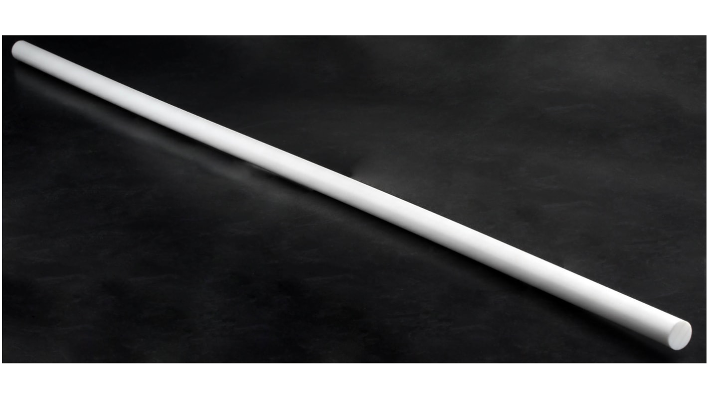 Varilla de nylon, Blanco, 1m x 40mm