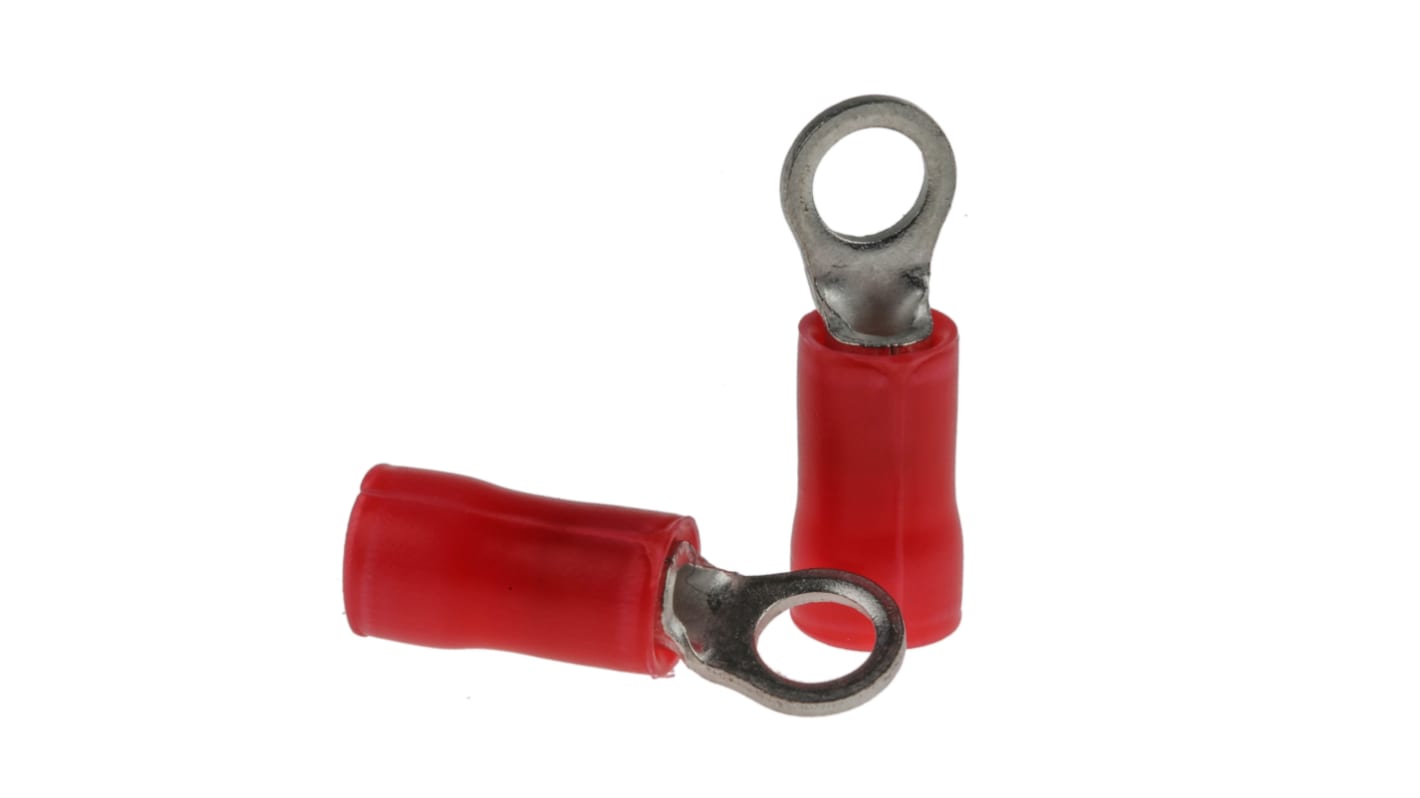 Cosses à œillet TE Connectivity, Isolé, Rouge, 1.65mm², M3.5, 5.54mm, série PLASTI-GRIP