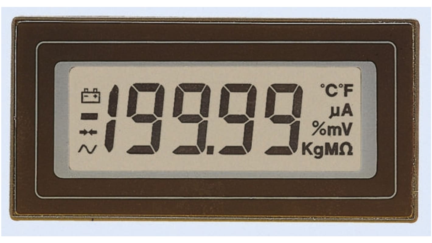 Lascar Digital Panel Voltmeter DC, LCD Display 4.5-Digits ±1 %