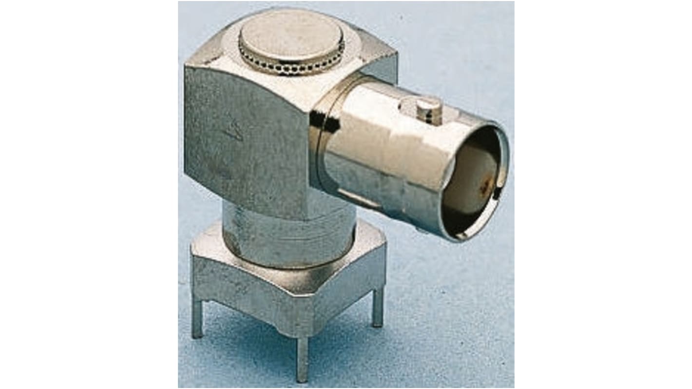 Conector coaxial Telegartner J01003A1949, Hembra, Ángulo de 90° , Impedancia 75Ω, Montaje en PCB, Terminación de