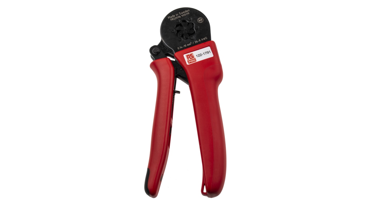 RS PRO Hand Ratcheting Crimp Tool for Wire End Sleeves, 0.14 → 10mm² Wire