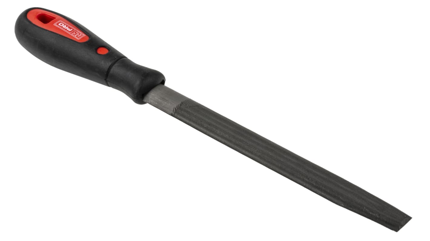 RS PRO 150mm, Second Cut, Half Round Engineers File With Soft-Grip Handle