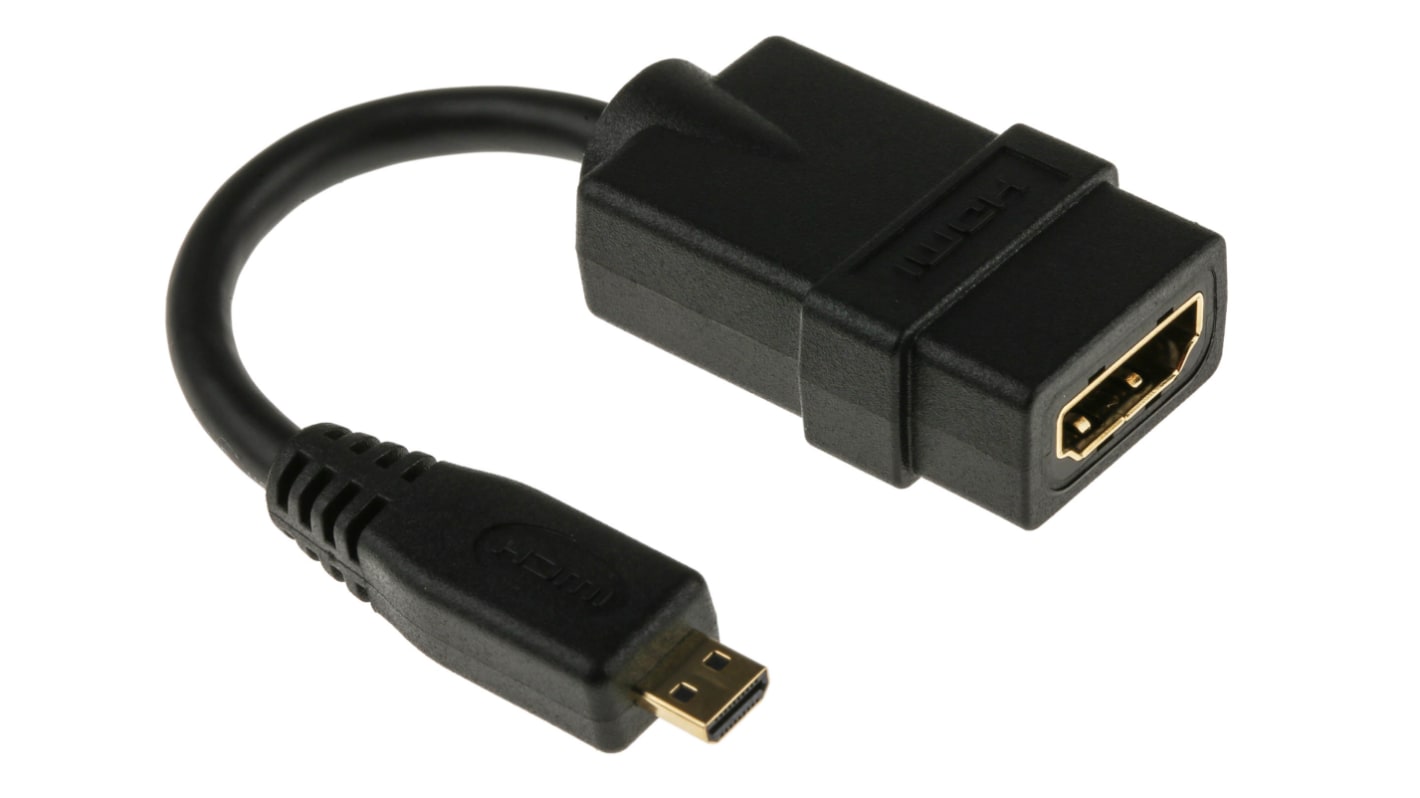 Cable HDMI Negro Startech, con. A: HDMI Hembra, con. B: Micro HDMI Macho, long. 12.7cm