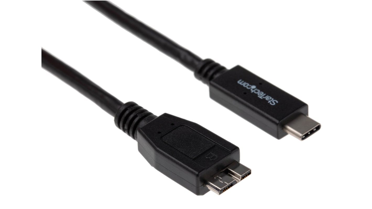 StarTech.com USB 3.1 Cable, Male USB C to Male Micro USB B USB-C to USB Micro-B Cable, 0.5m