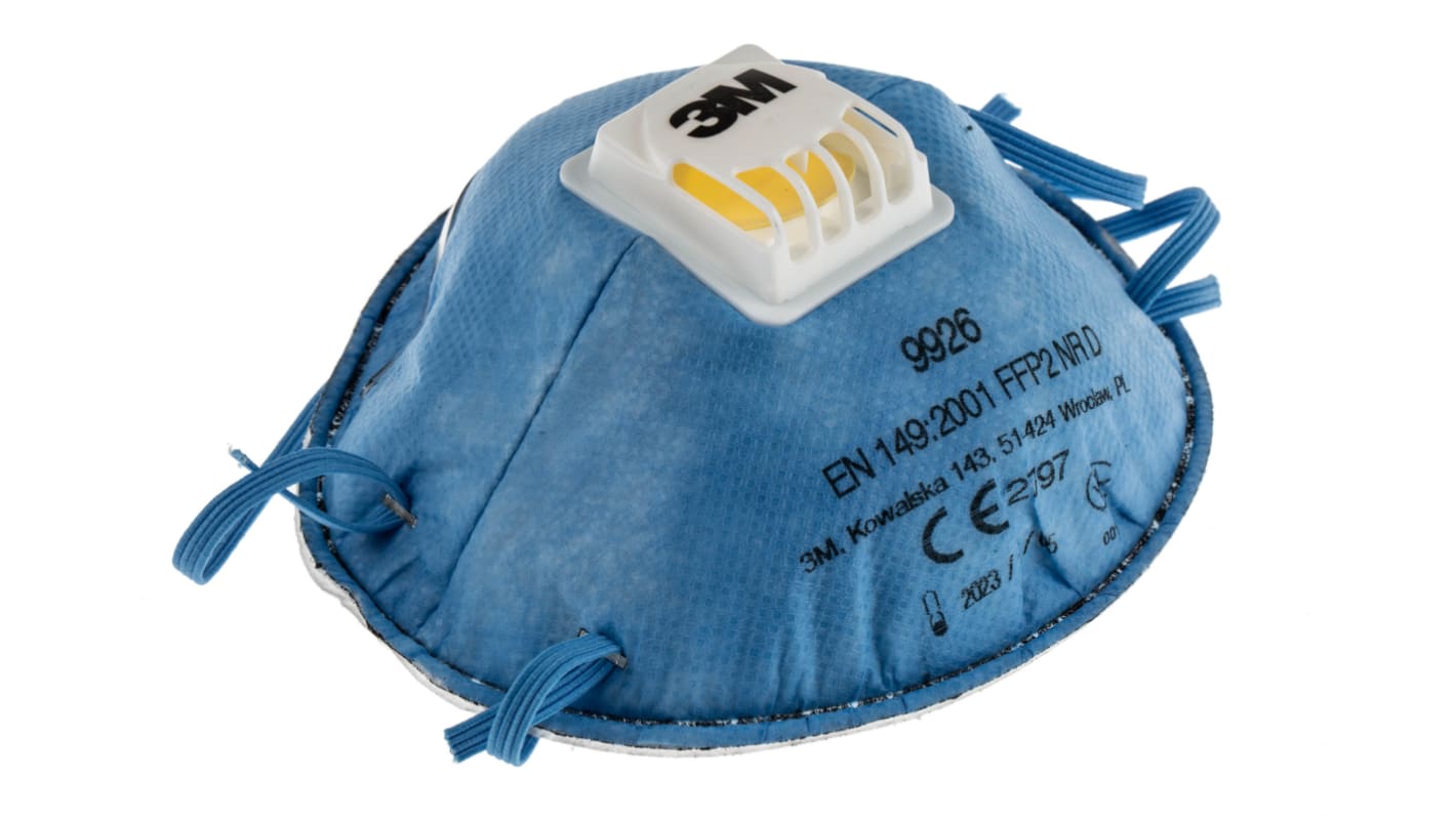 3M 9900 Speciality Series Respirator Mask for Nuisance Odour Protection, FFP2, Non-Valved, Moulded, 10 per Package