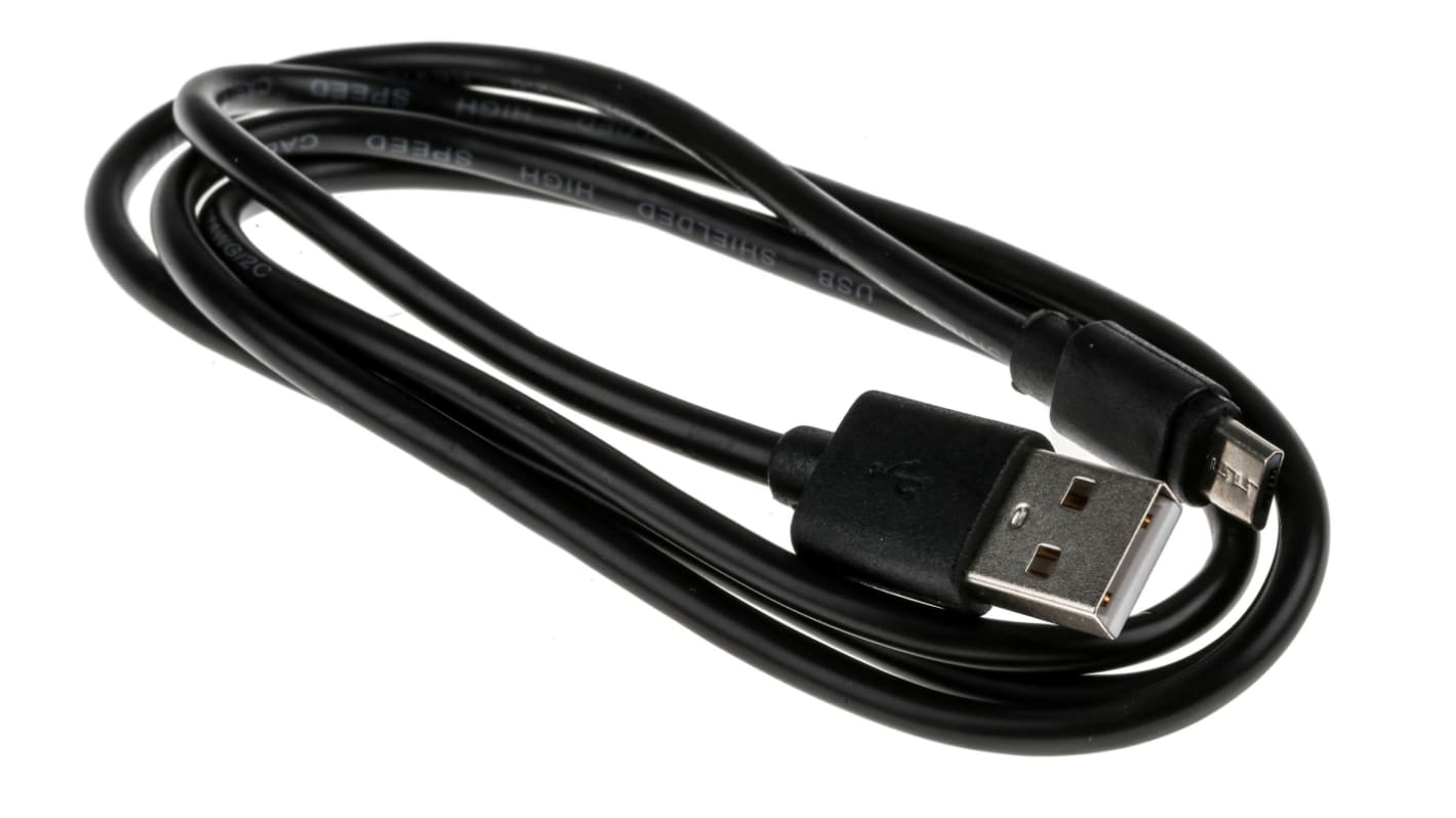 RS PRO USB 2.0 Cable, Male USB A to Male Micro USB B Cable, 1m RS