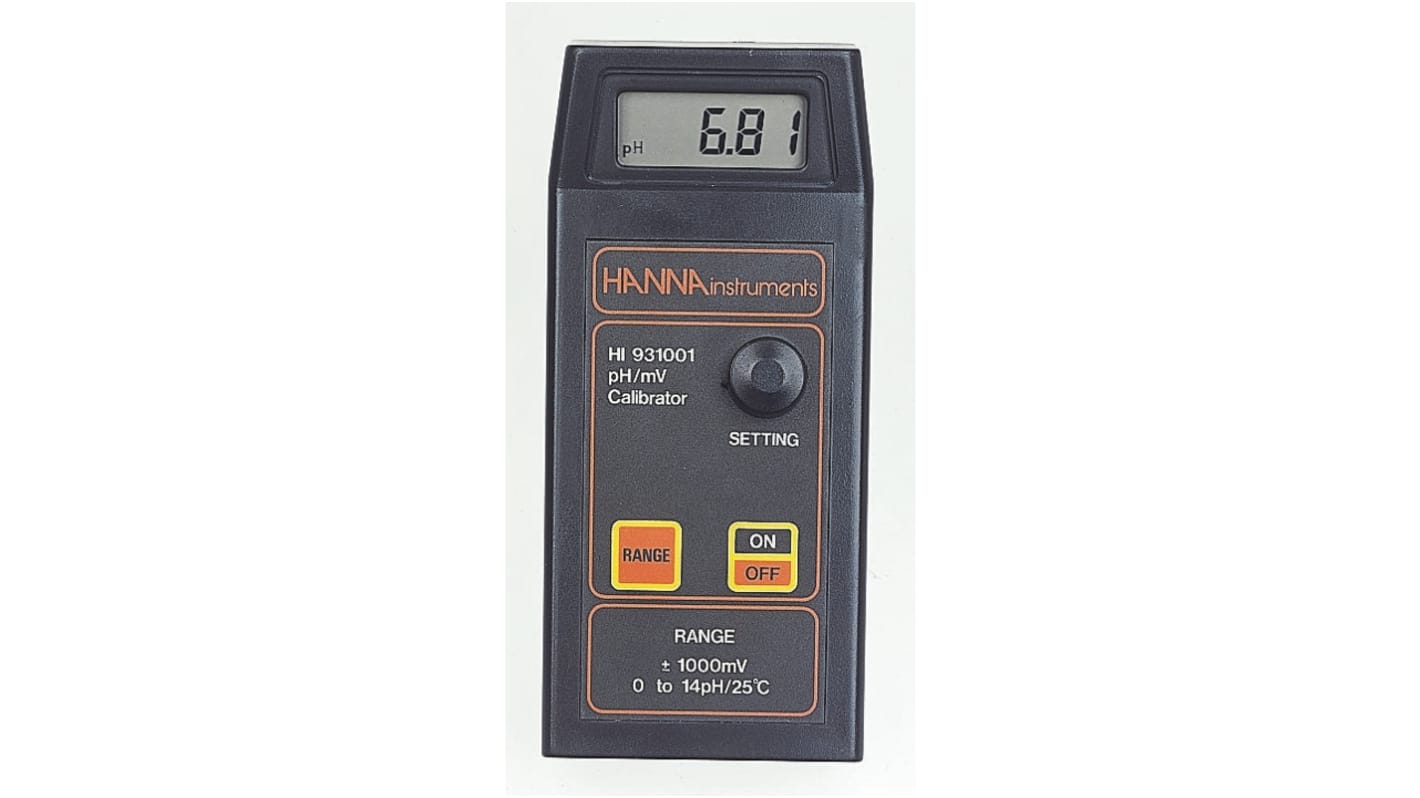 Calibratore pH, Hanna Instruments HI 931001, 0 → +14 pH ±0.01pH, -1000 → +1000mV ±1mV