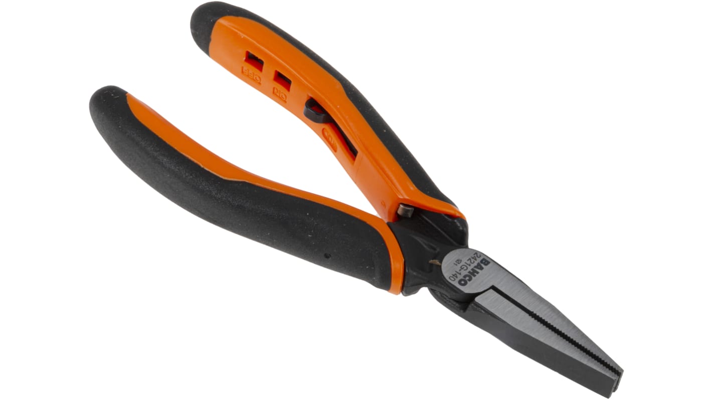 Bahco 2421G Flat Nose Pliers, 140 mm Overall, Straight Tip, 37mm Jaw