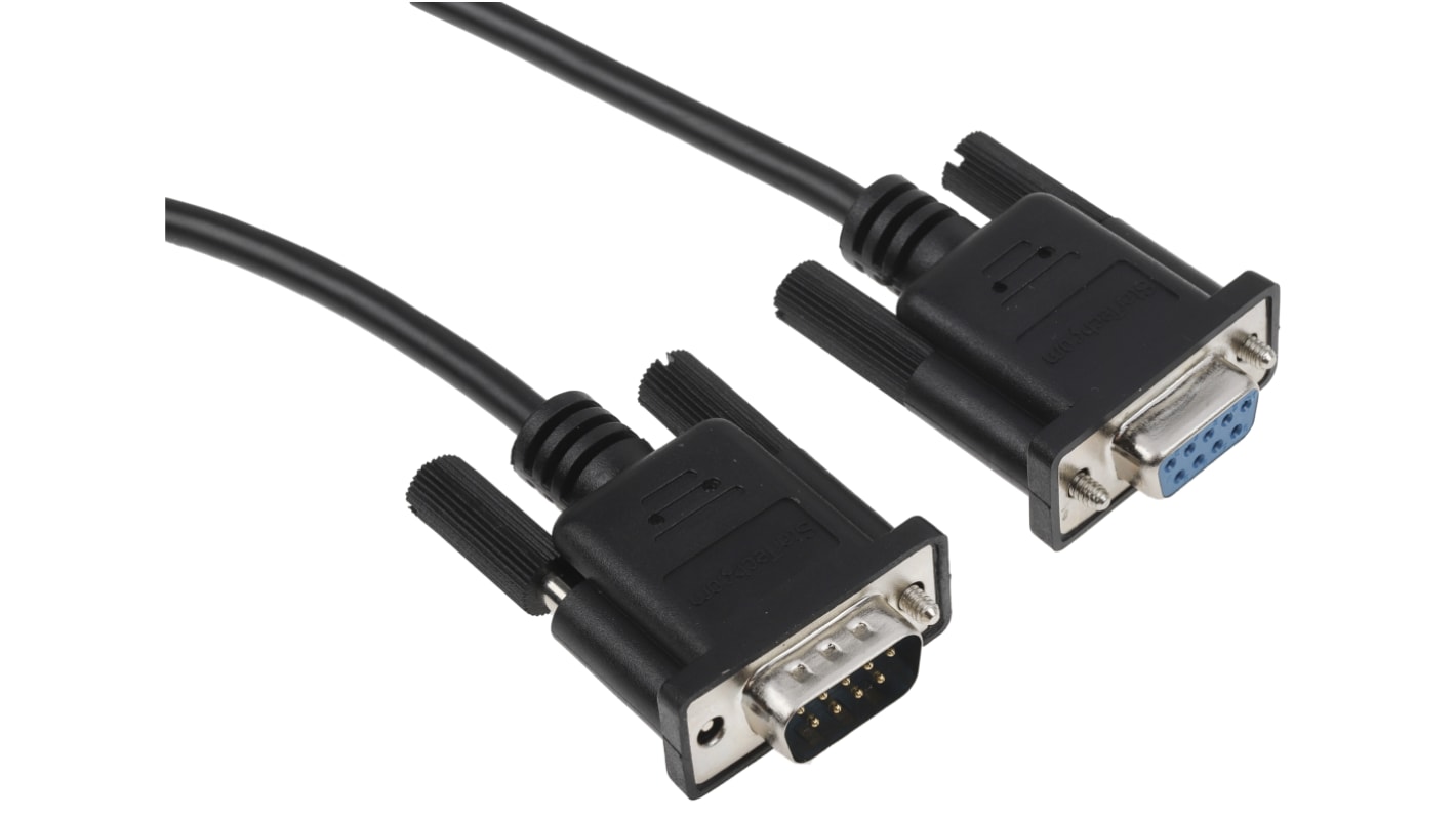 StarTech.com Female 9 Pin D-sub to Male 9 Pin D-sub Serial Cable, 2m PVC