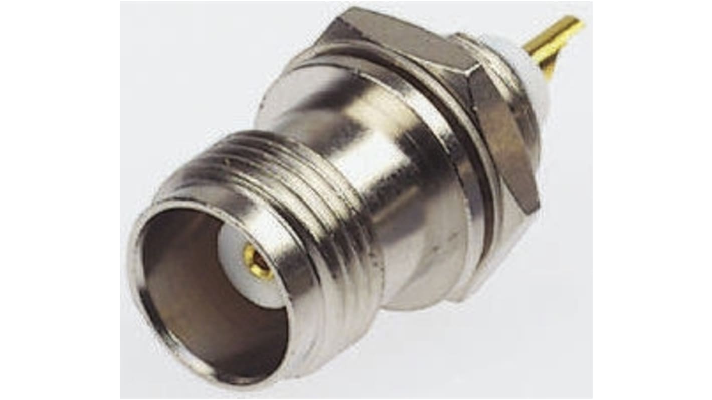 Conector coaxial RS PRO, Hembra, Recta, Impedancia 50Ω, Montaje en Panel, Terminación de Soldador, 0 to 11GHz +165°C