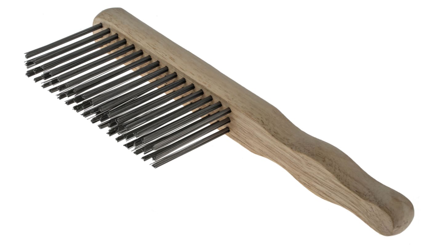 Brosse métallique Cottam en Acier 150mm Beige, Marron 3 Rangs