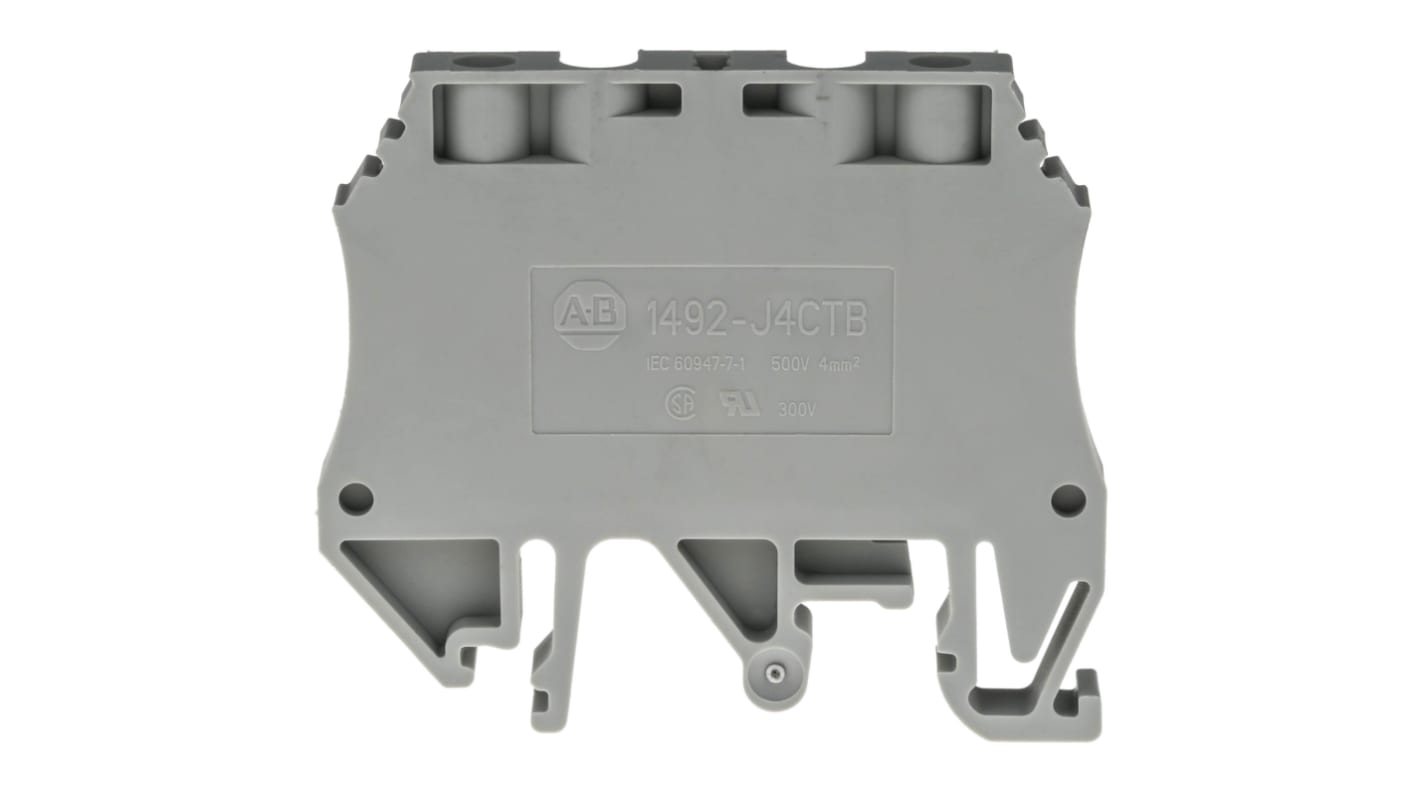 Bloc de jonction à vis Rockwell Automation 1492, 2 pôles , 4mm, Cage à vis, 8A