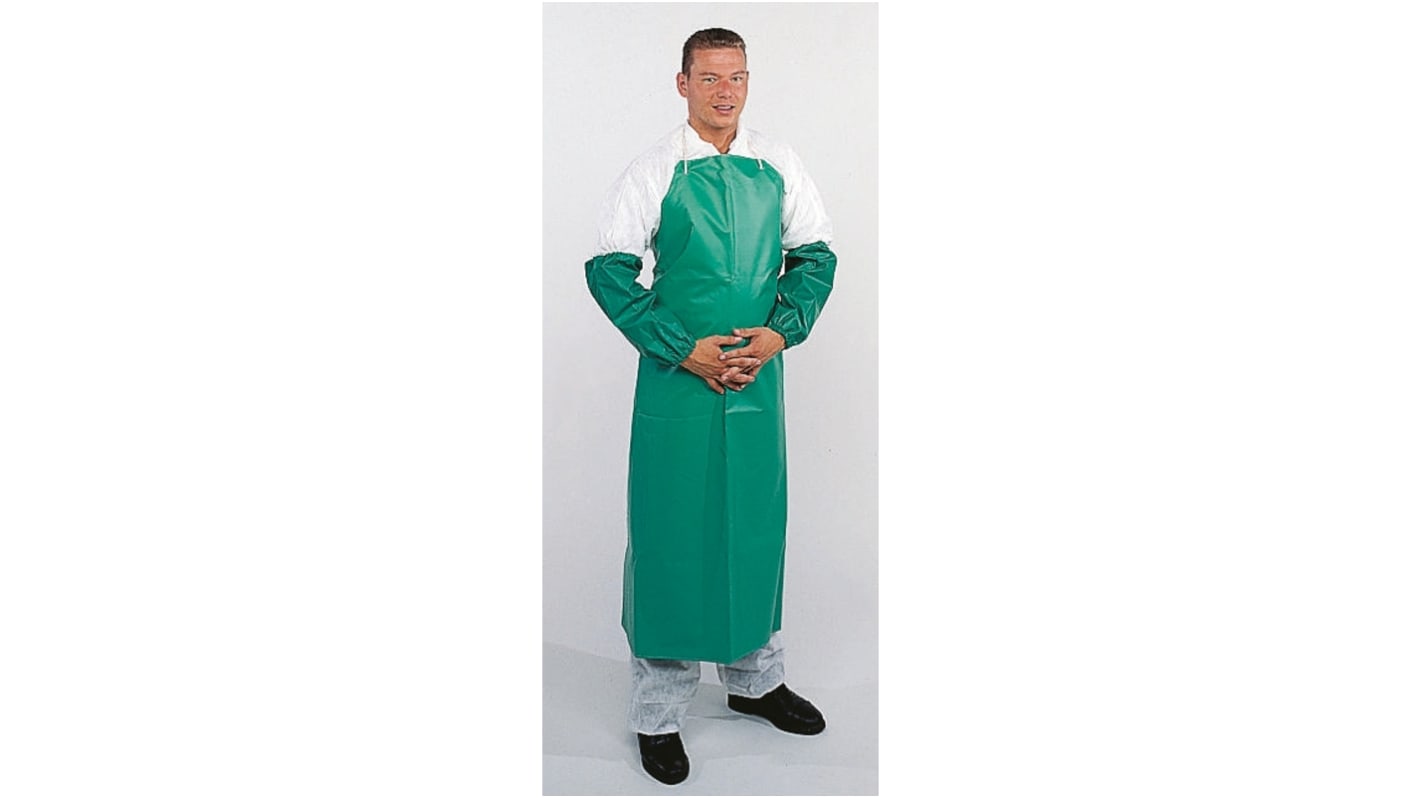 Green PVC/nylon,chemical apron,90x60cm