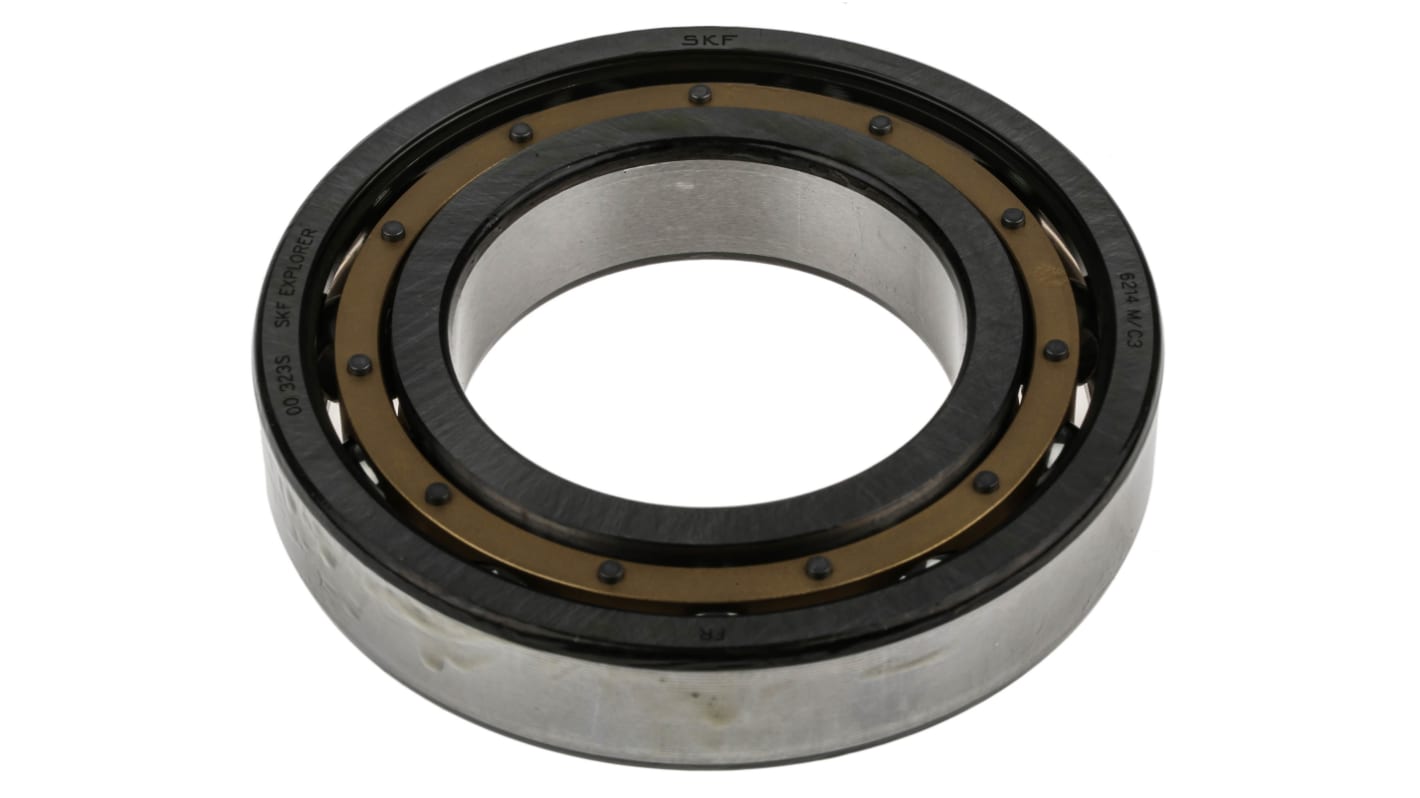 SKF 6214 M/C3 Single Row Deep Groove Ball Bearing- Open Type 70mm I.D, 125mm O.D