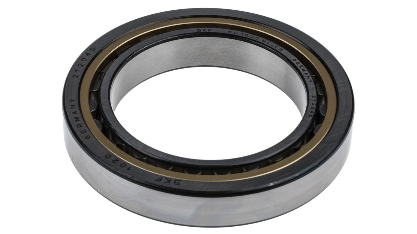 SKF NU 1020 ML/C3 100mm I.D Spherical Roller Bearing, 150mm O.D