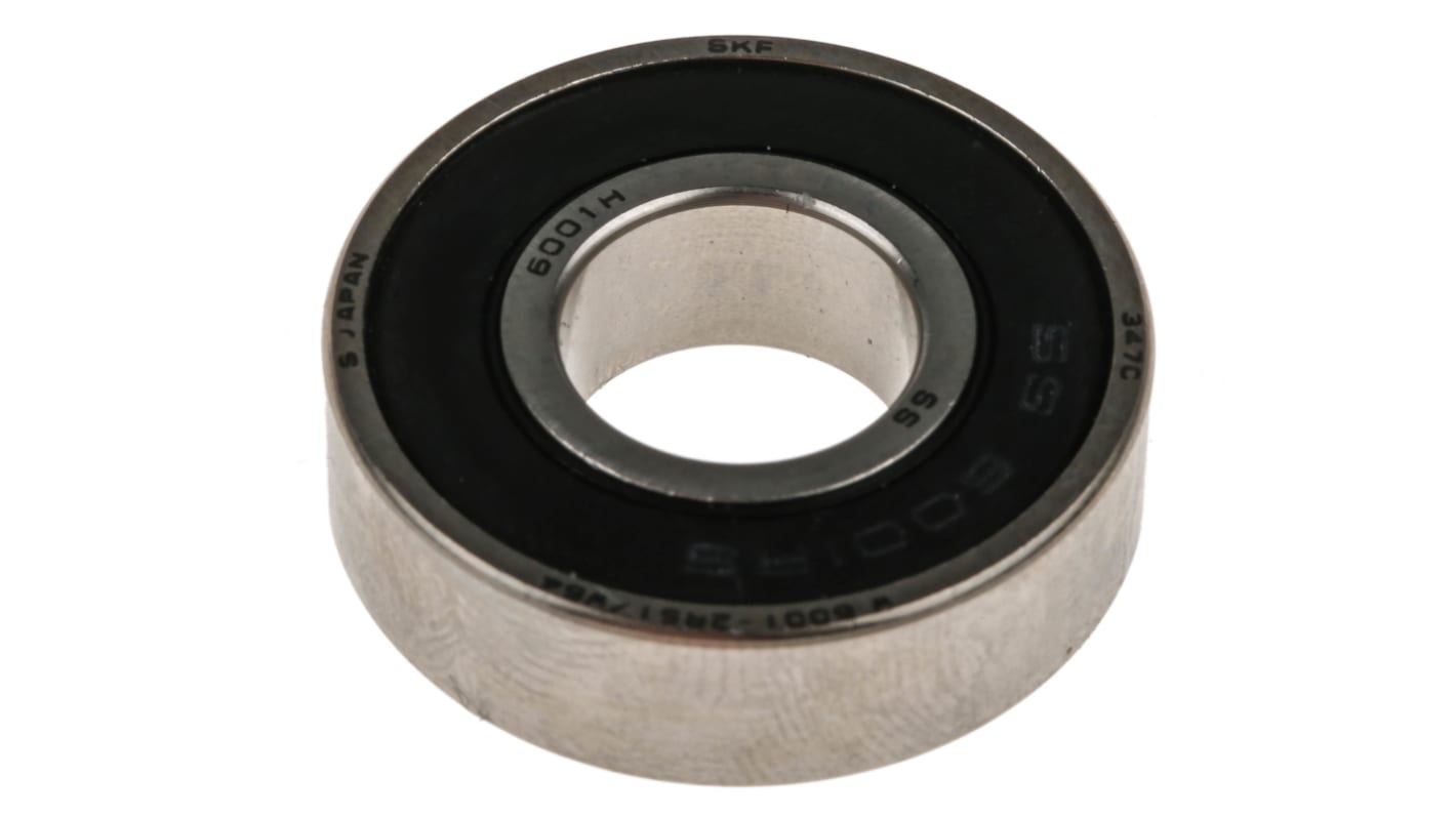 SKF W 6001-2RS1/W64 Single Row Deep Groove Ball Bearing- Both Sides Sealed 12mm I.D, 28mm O.D