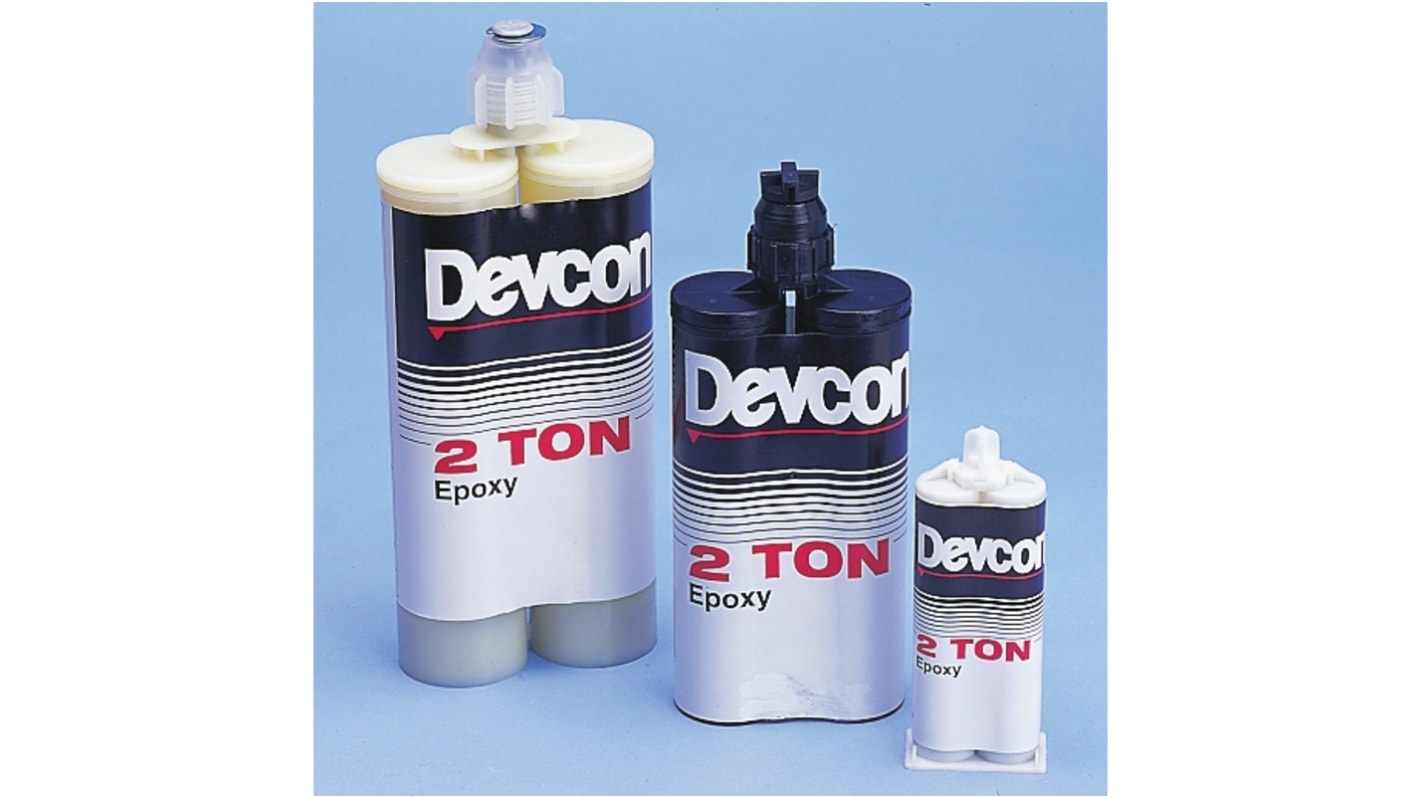 Adhesivo epoxi estructural transparente ITW Devcon 2 Ton, cartucho de 400 ml, cura 30 a 35 min.