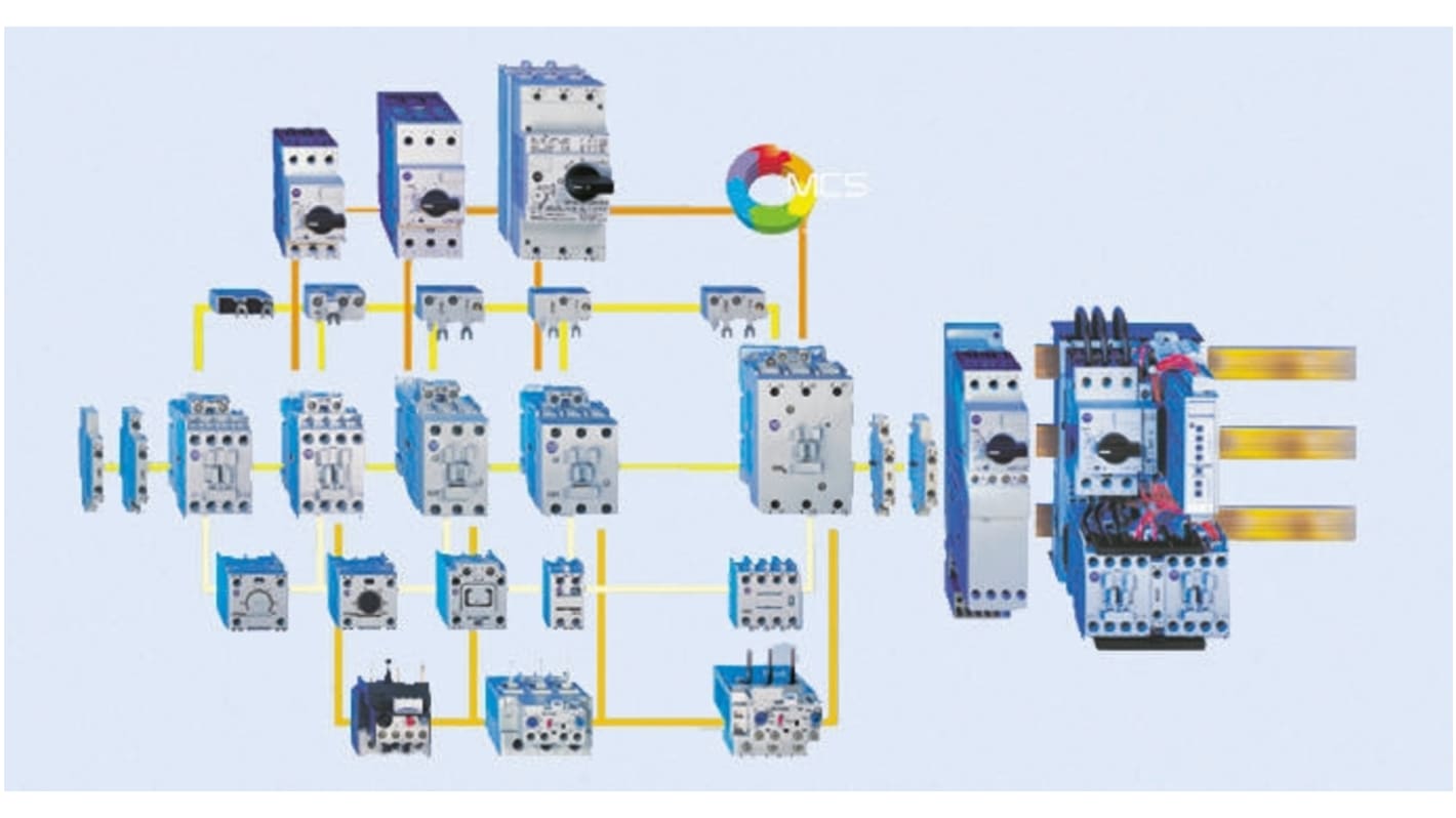 Contactor Allen Bradley Serie 100 100C de 3 polos, 3 NA, 43 A, bobina 230 V ac, 22 kW