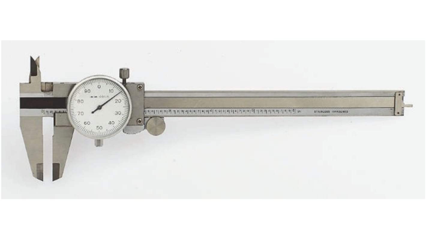 RS PRO 200mm Dial Caliper Caliper 0.02 mm Resolution, Metric