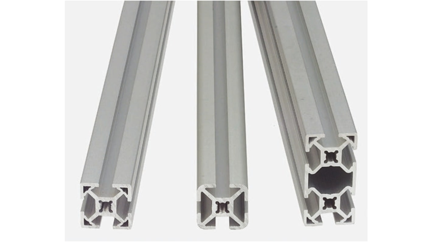 FlexLink Silver Aluminium Profile Strut, 44 x 44 mm, 5.6mm Groove, 2000mm Length, Series XD