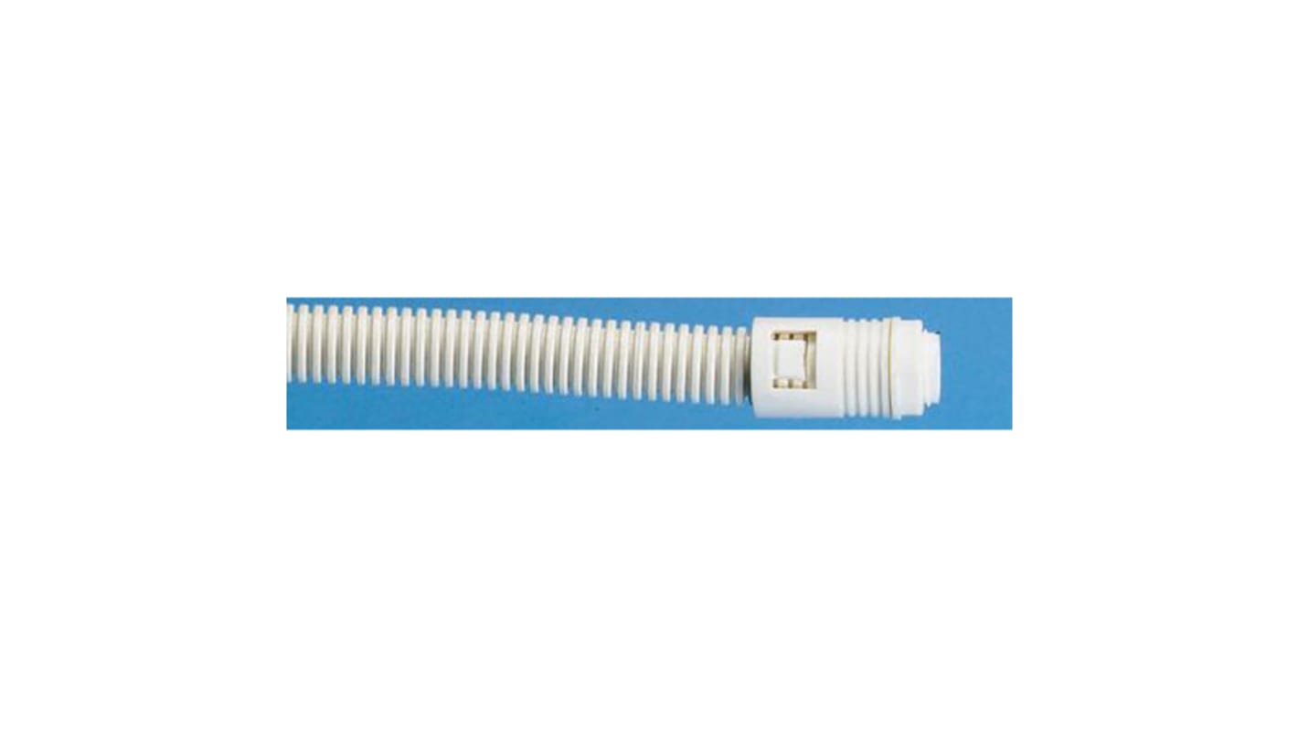 Adaptaflex Flexible Conduit, 16mm Nominal Diameter, PVC, White