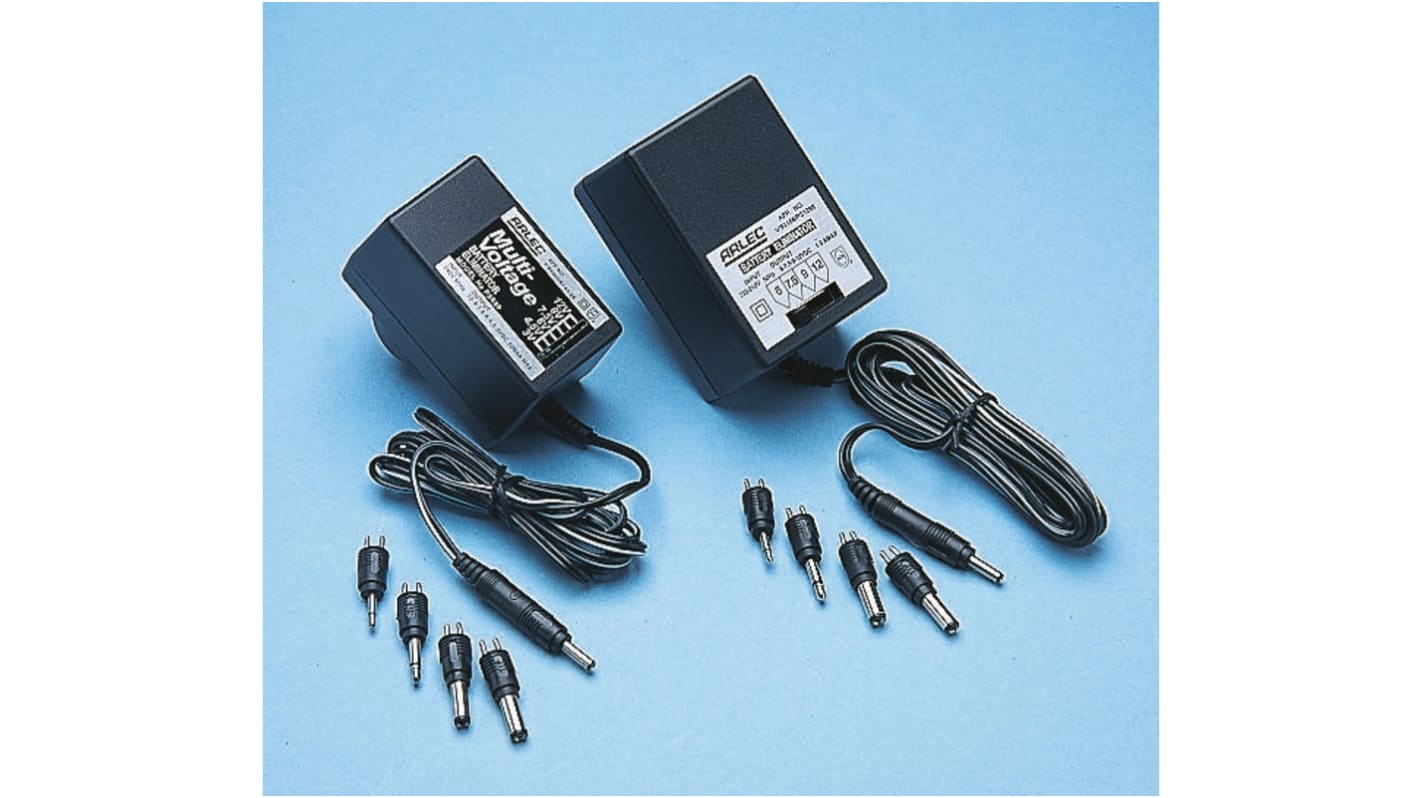 Arlec Plug In Power Supply 3 to 12 V dc, Output, 500mA Output