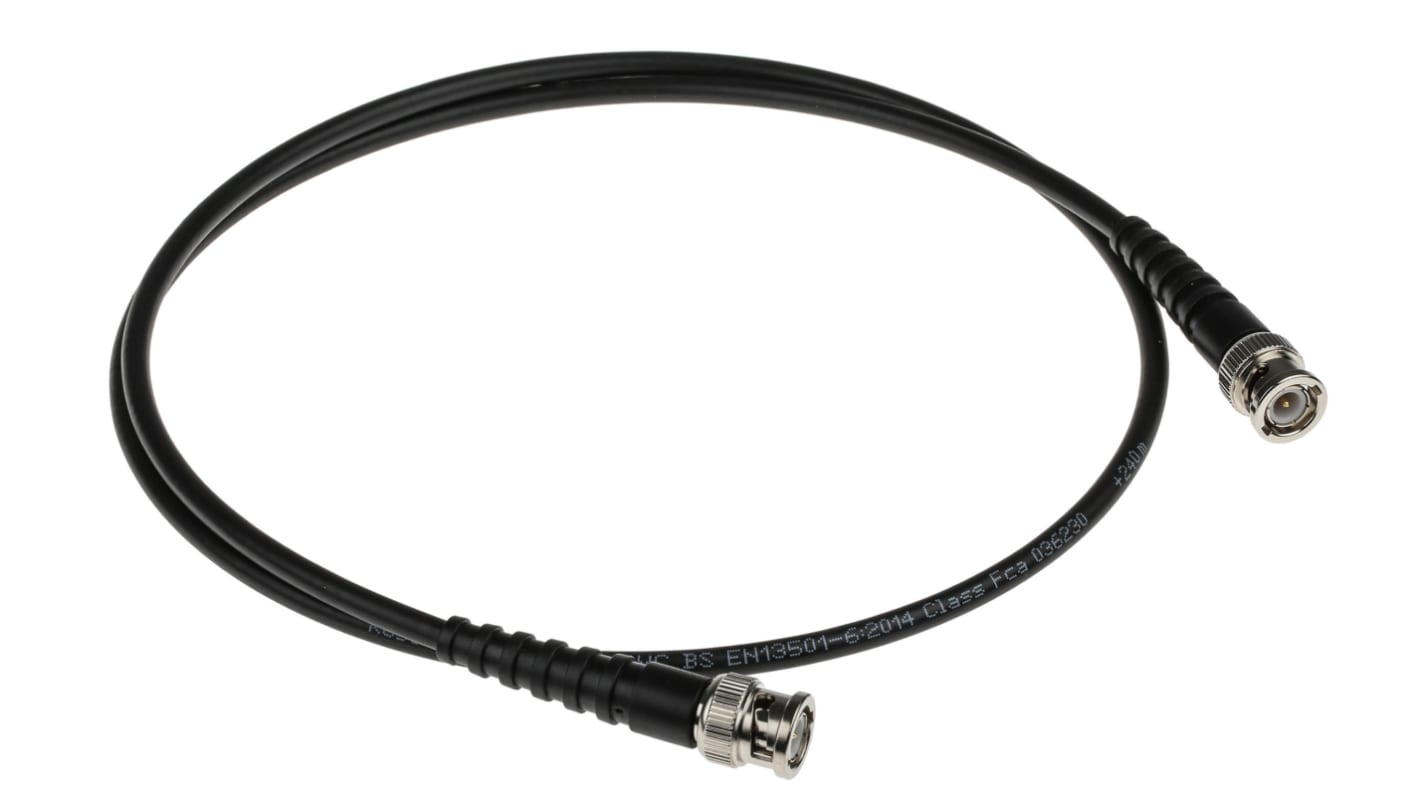 RS PRO Male BNC to Male BNC Coaxial Cable, 1m, RG58 Coaxial, Terminated