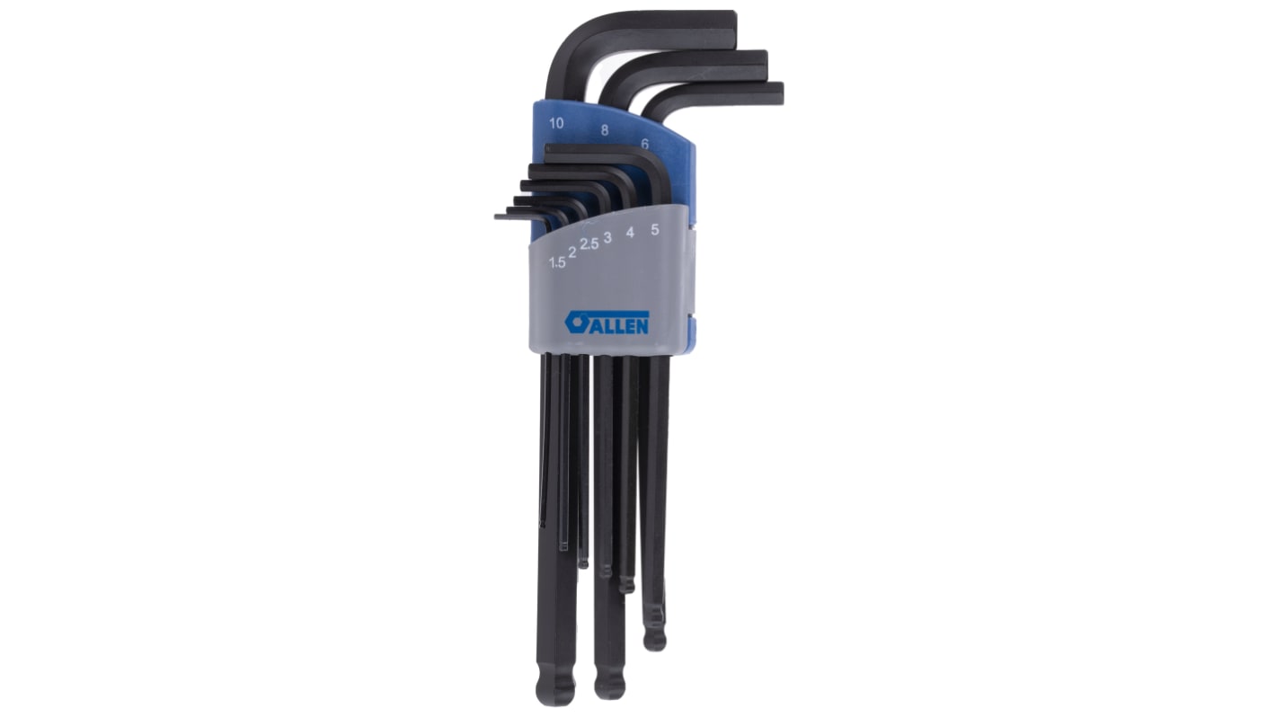 Allen 9 piece L Shape Metric Hex Key Set, 1.5mm