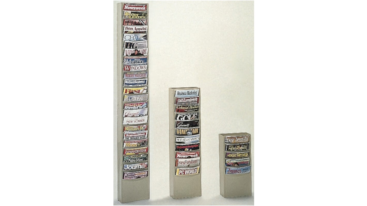 RS PRO Free Standing Steel Beige Magazine Rack