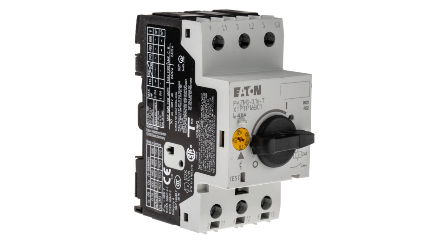 Eaton 0.1 → 0.16 A Motor Protection Circuit Breaker, 690 V ac