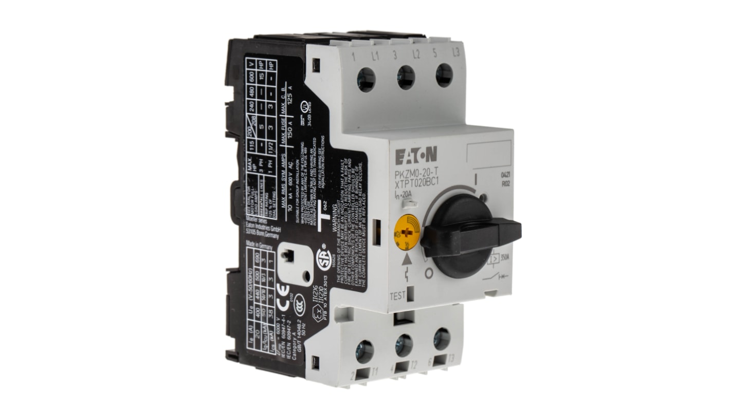 Eaton 16 → 20 A Motor Protection Circuit Breaker, 690 V ac