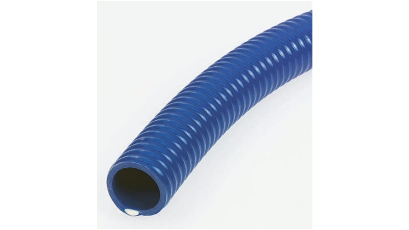 RS PRO Saug- und Förderschlauch PVC, verstärkt, Innen-Ø 38.1mm, Außen-Ø 47.5mm, Länge 5m, Blau