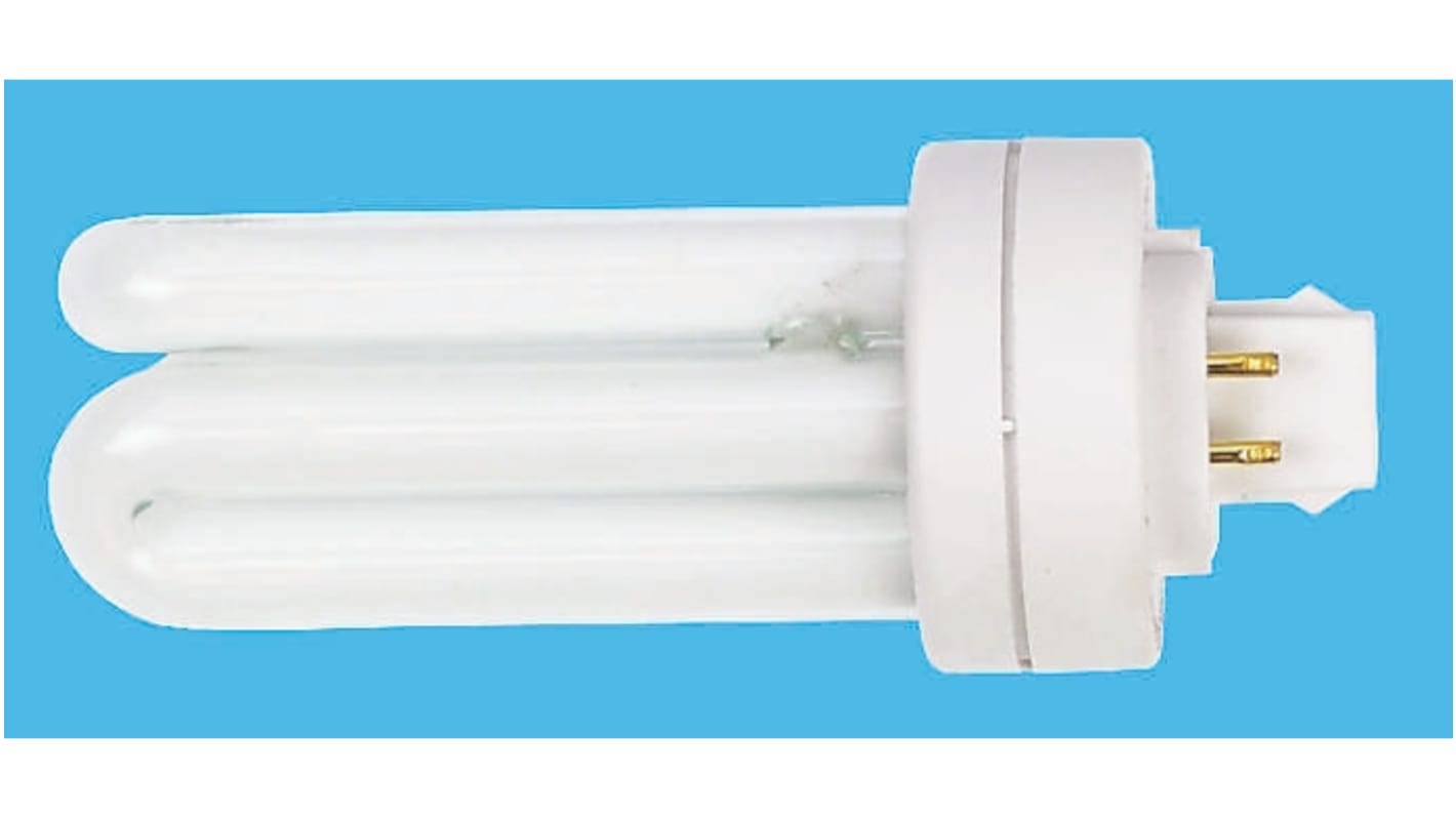 GX24q-2 Six Tube Shape CFL Bulb, 18 W, 3000K, Warm White Colour Tone