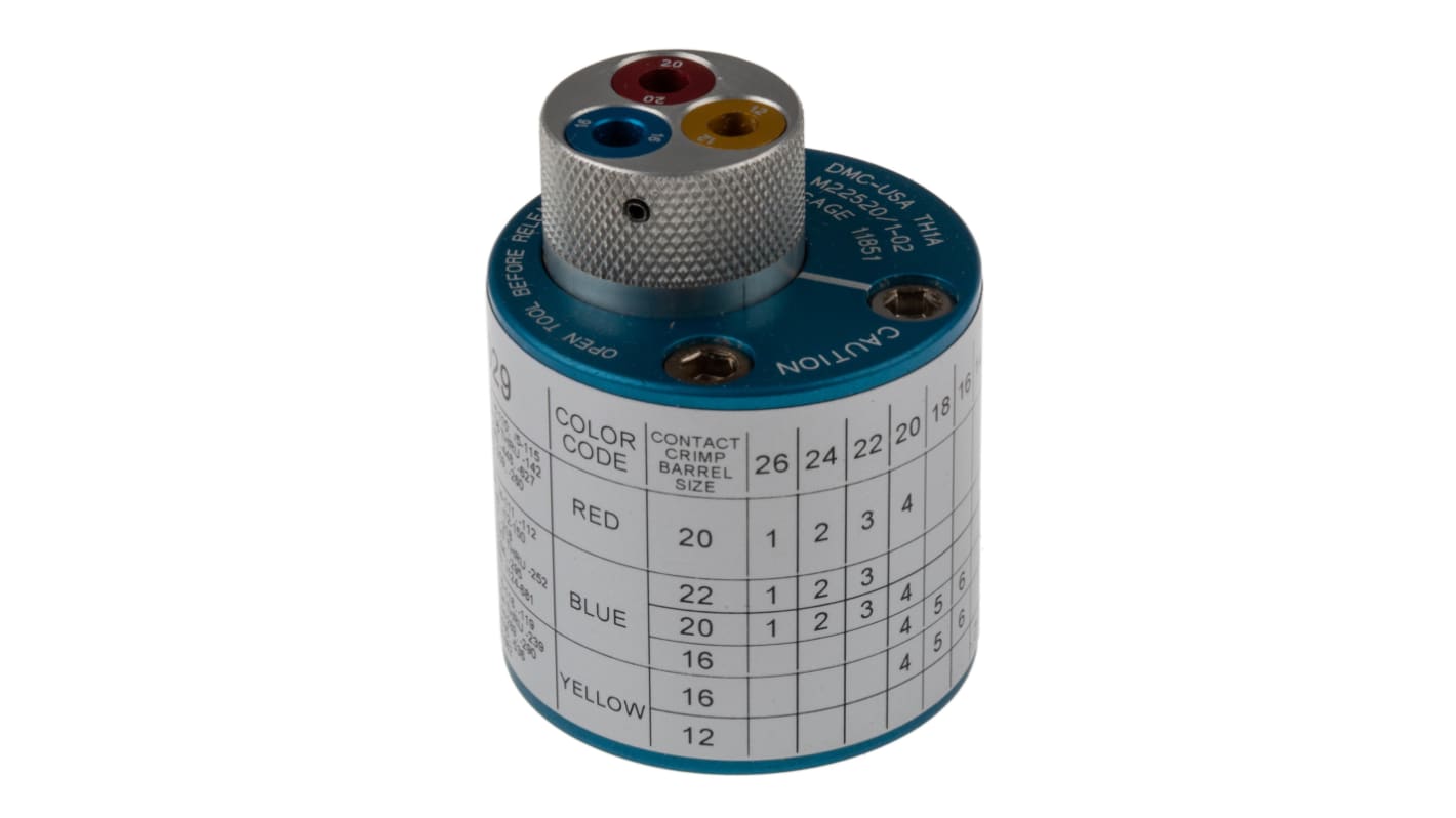 Glenair Revolverhoved til crimptang, M22520/1-02-serien