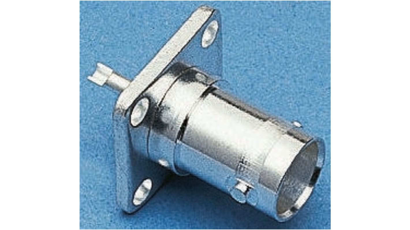 TE Connectivity, jack Flange Mount BNC Connector, 75Ω, Solder Termination, Straight Body