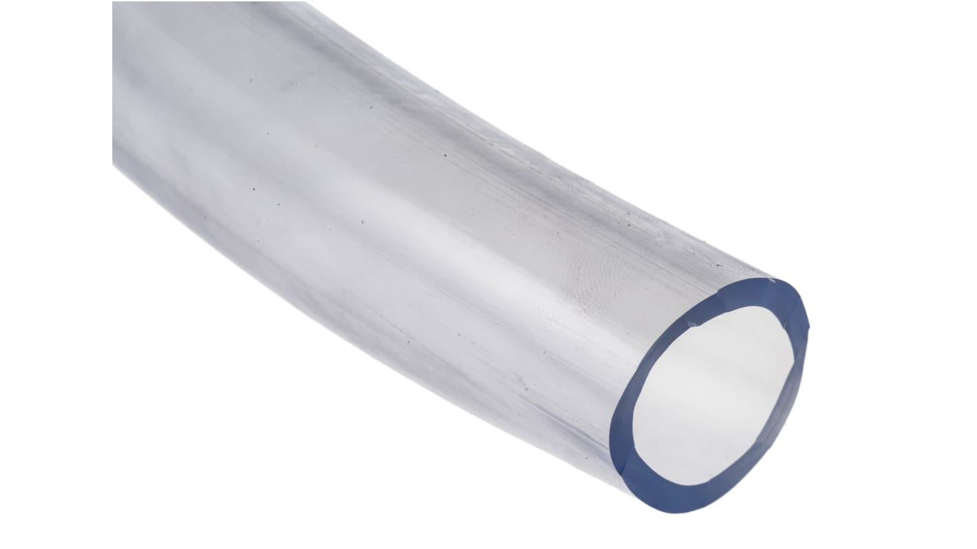 RS PRO PVC, Hose Pipe, 25mm ID, 31mm OD, Clear, 25m