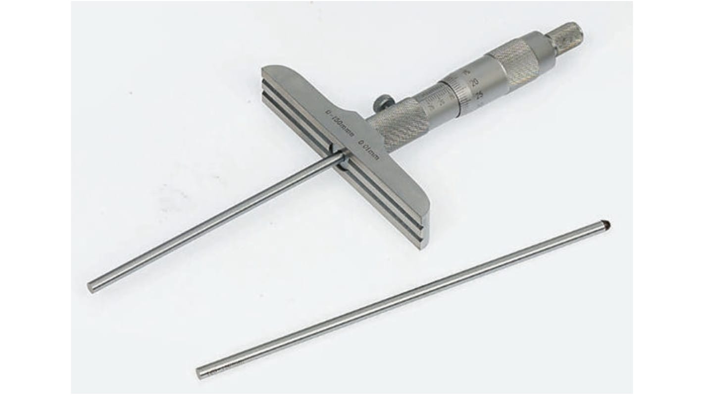 RS PRO Tiefen-Mikrometer, 25mm / 0,004 mm, 0,01 mm, DKD/DAkkS-kalibriert