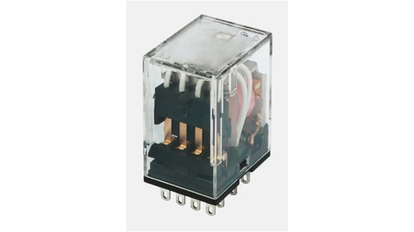 Omron Panel Mount Power Relay, 24V dc Coil, 3A Switching Current, 4PDT