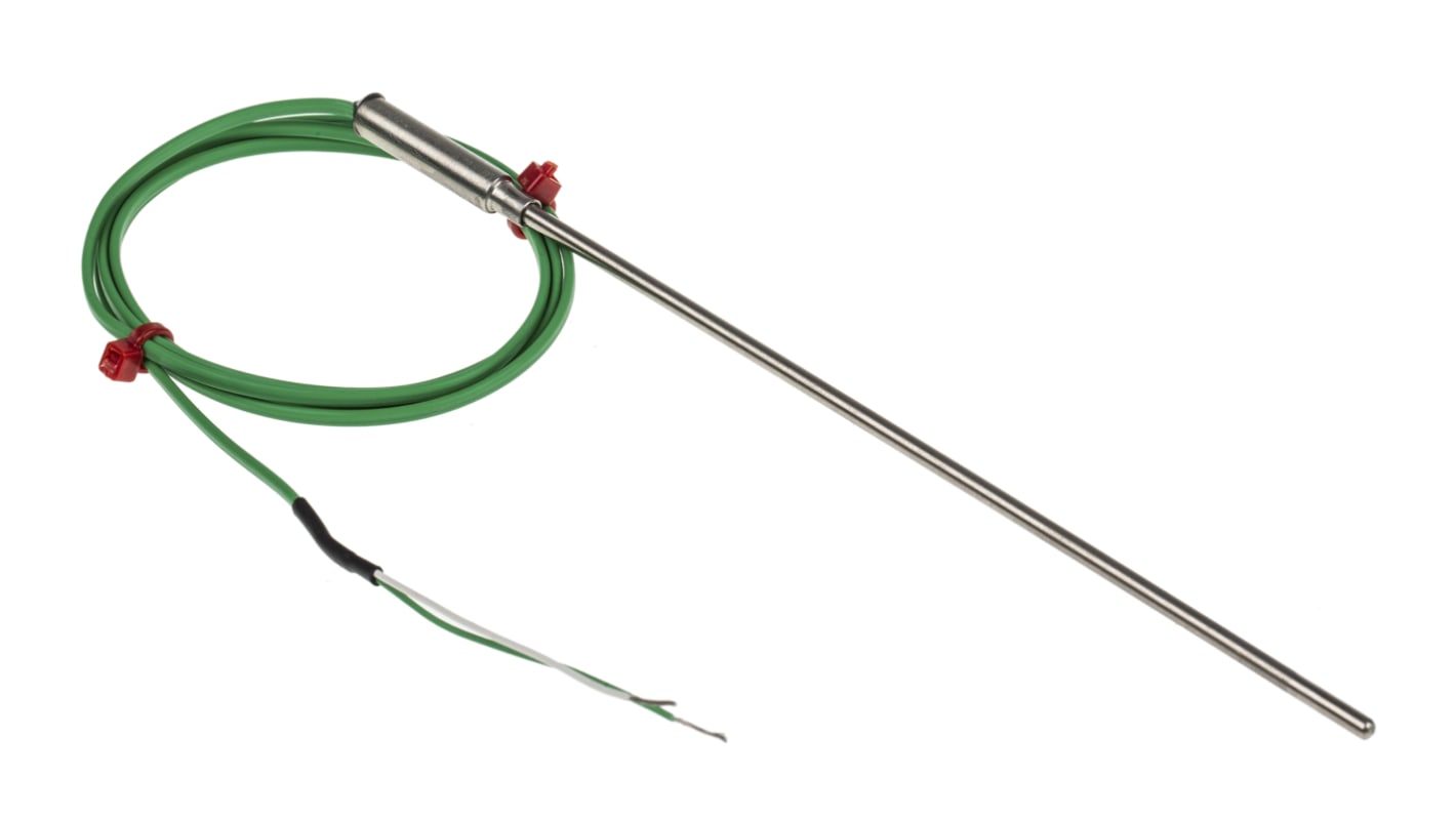Termopar tipo K RS PRO, Ø sonda 3mm x 150mm, temp. máx +1100°C, cable de 1m, conexión Cable