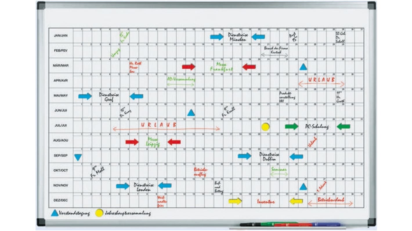 Planner da parete Legamaster 4110-00 Anno Magnetico, 900 x 600mm