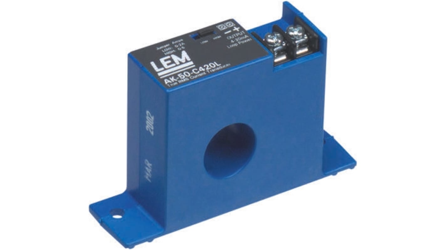 Transformador de corriente LEM AKR, entrada 5A, ratio: 5:1