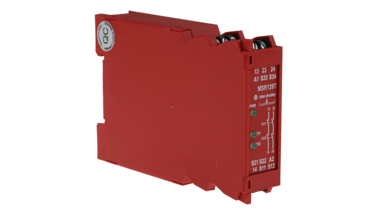 Rockwell Automation Single-Channel Light Beam/Curtain, Safety Switch/Interlock Safety Relay, 230V ac, 2 Safety Contacts