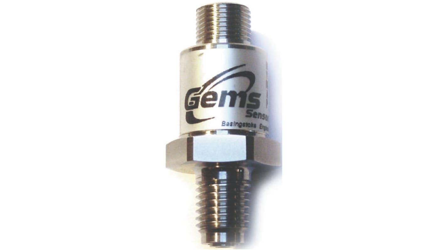 Gems Sensors M12 Relativ Drucksensor 0bar bis 1600bar, Analog 4 → 20 mA, für Luft, Flüssigkeit,