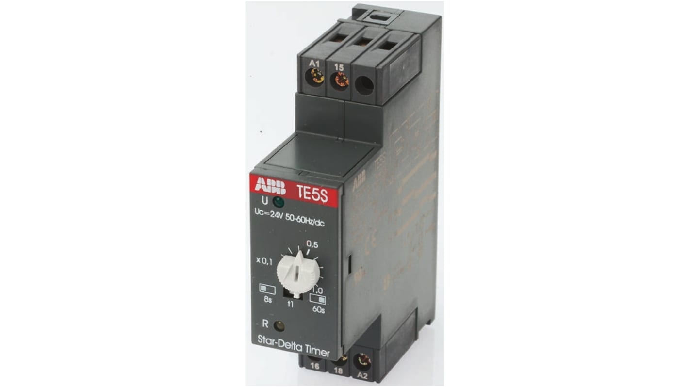 1SBN020010R1001 TE5S24 ABB Time Delay Relay, 24V ac/dc, 0.8 → 8s