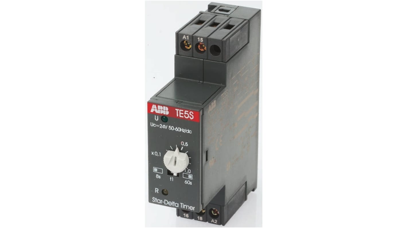 ABB Time Delay Relay, 220 → 240V ac, 0.8 → 8s, 1-Function