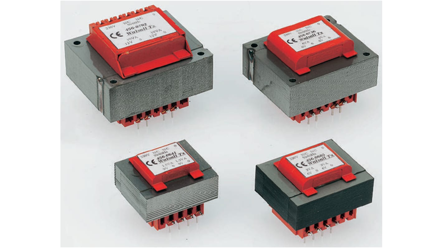 Transformador de PCB, 15V ac, 2 salidas , Agujero pasante, Potencia 20VA